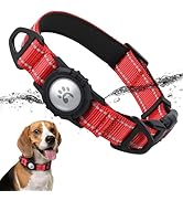 TagME Airtag Dog Collar,Waterproof Reflective Pet Collar with Airtag Holder,Soft Padded and Doubl...