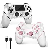 AceGamer 2 Pack for PS4 Controller, Wireless Controller for PS4/Pro/Slim/PC, with Non-Slip Grip o...