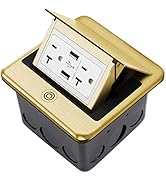 Vagueior Pop-Up Floor Box Kit, 4.8A USB Outlet, 20A Tamper-Resistant Receptacle Outlet, Corrosive...