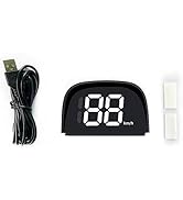 Shkalacar Car Digital GPS Speedometer Car HUD Heads Up Display with Speed, Mph/Kmh,USB Plug and P...