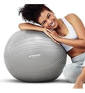 Trideer Exercise Ball Stability Ball - Non-Slip Bumps &amp; Lines Yoga Ball, Anti-Burst Swiss Ball fo...