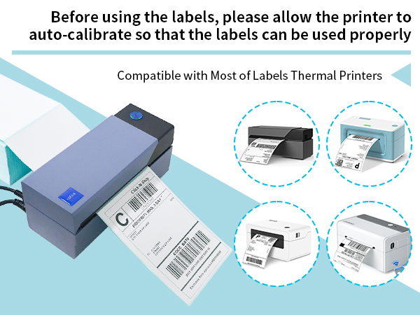 Shipping Labels with Perforated Line for Zebra &amp; Rollo Printers