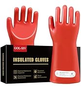 GOL-SIV Class1 Insulated Electrician Gloves - 12kV High Voltage Electrical Insulation Glove,Safey...