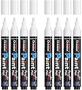 Overseas White Paint Pens Paint Markers - Permanent Acrylic Markers 8 Pack, Water-Based, Quick Dr...