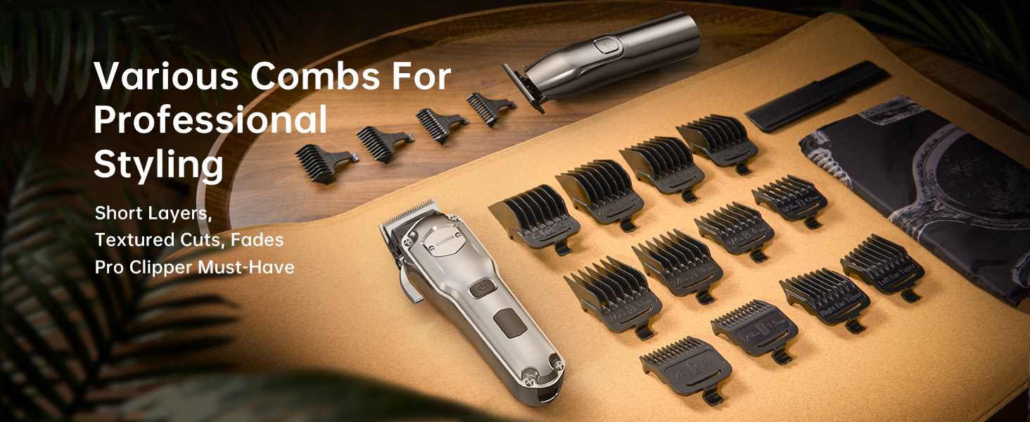 various combs for professional styling