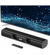 Saiyin Sound Bar for Smart TV - 50W 17 inch Small Soundbar for TV, Vocal Enhanced TV Speaker Buil...
