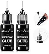 MelodySusie 2Pcs Nail Rhinestone Glue, 3D Gel Nail Art Design Strong Adhesive Nail Gem Glue for N...
