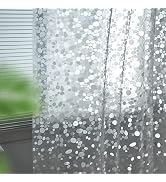 Ga-Geetopia EVA Clear Thin Shower Curtain Liner, Pebble Pattern 72x72 Inch Lightweight Plastic Ba...