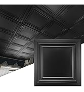 Art3d 12-Pack PVC Drop Ceiling Tiles (48 Sq.Ft), 24"x24" Decorative Panels for Home and Office, 2...