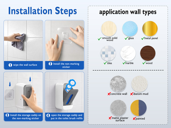 disposable toilet installation steps and application wall types