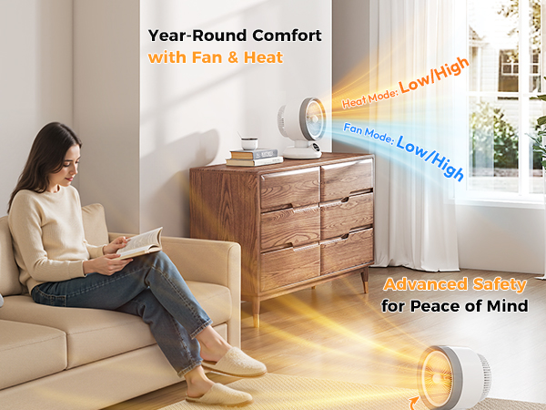 Heater and Fan Combo for Indoor Use
