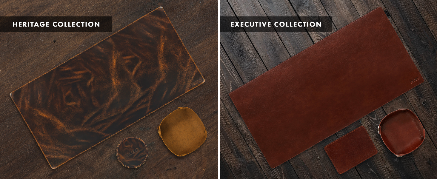 ELIZO Leather Desk Mat Blotter,Desk Pad for Computer Keyboard,Desk Top Cover Protector,Mouse Pad