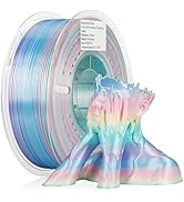 LANDU Silk PLA 3D Printer Filament Multicolor Rainbow PLA Filament 1.75mm Gradient Color Changing...