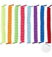 BENECREAT 8 Pairs 8 Colors Sun String Visor Cord, Curly Shoelaces Replacement Elastic Shoe Lace f...