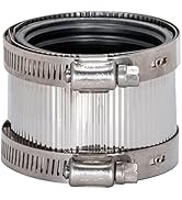 Eastman 2 Inch No-Hub Coupling with Stainless Steel Clamps, 43403