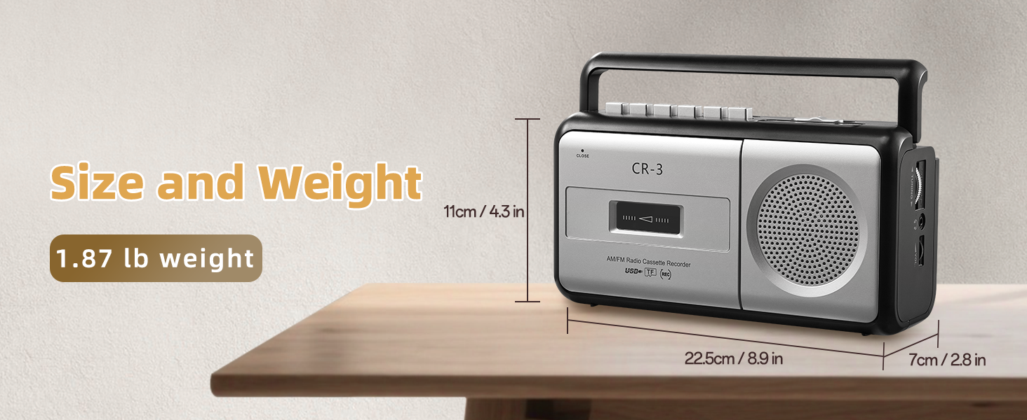  Portable Cassette Player Boombox