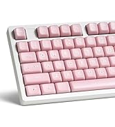 XVX Translucent Pink Keycaps, Double Shot PBT Keycaps, MDA Profile Keyboard Caps 132 Keys, Custom...