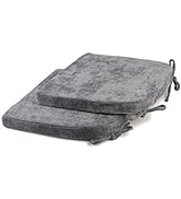 Sigmat Chair Cushions with Ties for Wood Dining Chair Set of 2 Superior Soft 16.5x16 Inch Non-Sli...