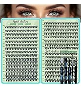 FebFeb Wispy Lash Clusters Kit 640pcs Eyelash Cluster Extensions 30D+40D Curl Individual False Ey...