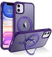BENTOBEN for iPhone 11 Phone Case, iPhone 11 Magnetic Case [Compatible with MagSafe] Rotatable Ri...