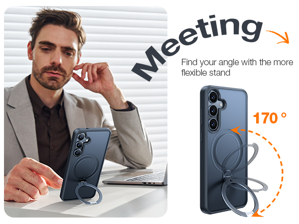 Samsung Galaxy S25 Case with 360 Stand