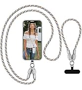 Phone Lanyard Built-in USB-C to USB-C Fast Charging Cable, 2Pack 65W High Speed Nylon Data Transf...