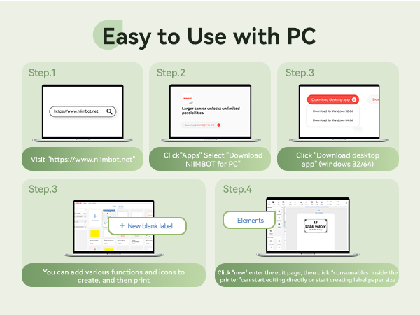 b21 pro label maker easy to use with PC