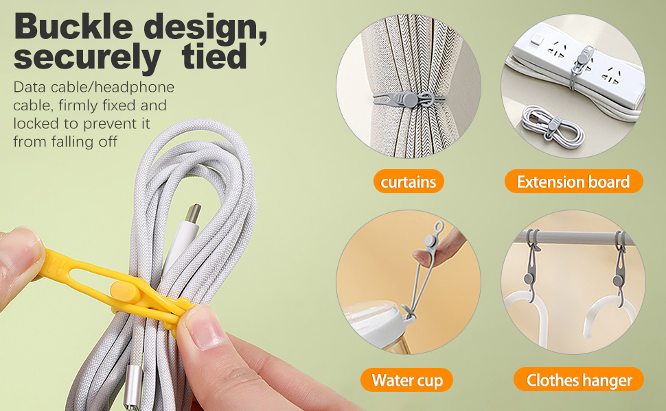 30Pcs Silicone Cable Ties