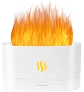 Flame Diffuser Humidifier-Auto Off 180ml Essential Oil Diffuser-2 Modes Brightness Aroma Humidifi...