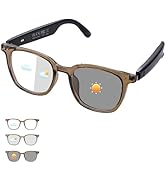 Smart Glasses for Women Men, Open-Ear Bluetooth Glasses with Photochromic Lenses, Touch Control V...