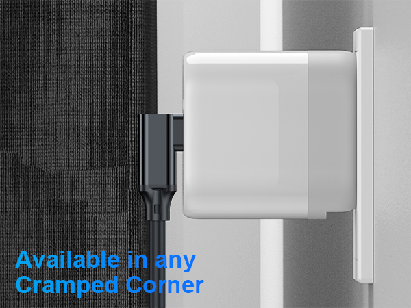 C to USB C Cable Right Angle 20Gbps