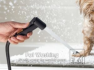 handheld bidet sprayer pet washing gentle spray for muddy paws
