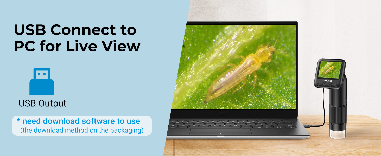 APEXEL 800X Handheld Digital Microscope