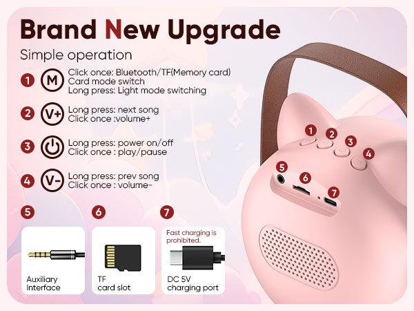 Mini Karaoke Machine Toy for Kids