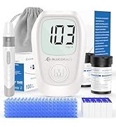 Glucoracy G-425 Glucose Monitor Kit, Blood Sugar Monitor with Glucose Meter, Lancing Device, 100 ...