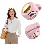 LIDEEYA Portable Clip-on Fan, Silent Bladeless Mini fan, 360° rotation 3-speed Modes Below 25 dec...