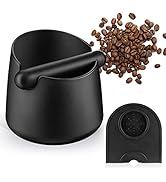 Laelr Espresso Knock Box and Espresso Tamper Mat Shock-Absorbent Knock Box with Removable Knock B...