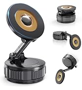 Dashboard Suction Cup Phone Mount for Magsafe: Dual Rotatable 360°Adjustable Nano Gel Vacuum Magn...