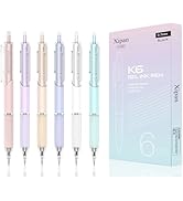 Xipan Gel Pens, 6 Pcs 0.7mm Quick Dry Black Ink Pen, Cute Ergonomics Fine Point Smooth Writing Pe...