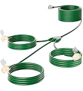islewire 42FT Outdoor Extension Cord with Multiple Outlets, 1 to 3 Cord Splitter, Extension Cord ...
