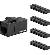 iwillink RJ45 Cat6 Keystone Coupler 25-Pack, Female to Female Cat6 Keystone Jack, UTP Keystone Co...