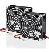 GDSTIME 2 Pack 80mm x 80mm x 25mm 12V DC Brushless Cooling Fan 2Pin