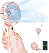TUNISE Portable Handheld Fan, Portable Fan Rechargeable, 4000mAh, 180° Adjustable, 6 Speed Wind, ...