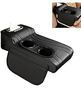 YAWUROU Car Armrest Cushion, Leather Center Console Cover Protector, Multifunctional Storage Pad ...