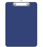 Rimilak Plastic Clipboards with Low Profile Metal Clip, Translucent Clip Board, 12.5 x 9 Inch Let...