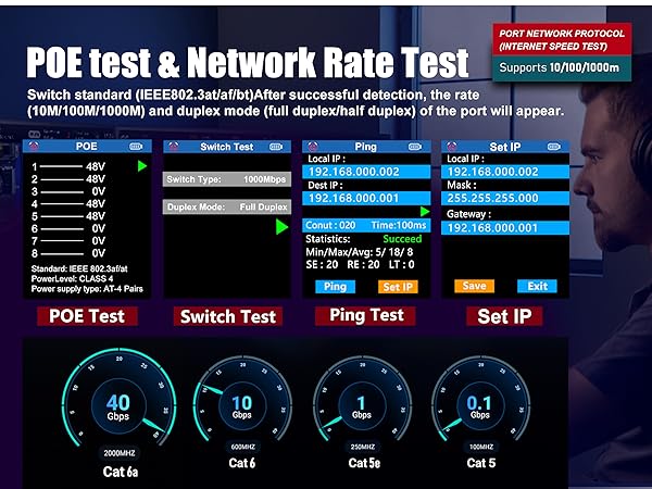 NOYAFA NF-8506 RJ45 RJ11 CAT5 CAT6 CAT7 CAT3 IPC tester