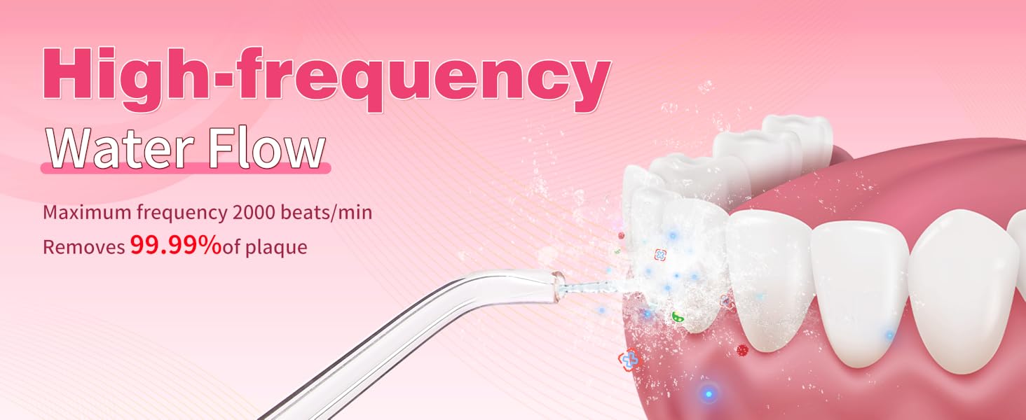 Tovendor electric water flosser, High-frequency Water Flow