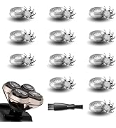 12 Pack Shaver Replacement Blades Compatible with Skull Shaver Pitbull Gold PRO &amp; Silver - 4 Head...