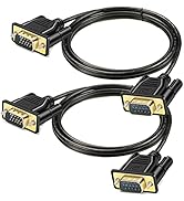 VGA to VGA Cable 6ft 2-Pack,UKYEE SVGA HD15 Cord 1080P Full HD VGA Computer Monitor Cables with 1...