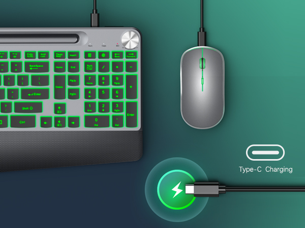 rechargeable keyboard and mouse set